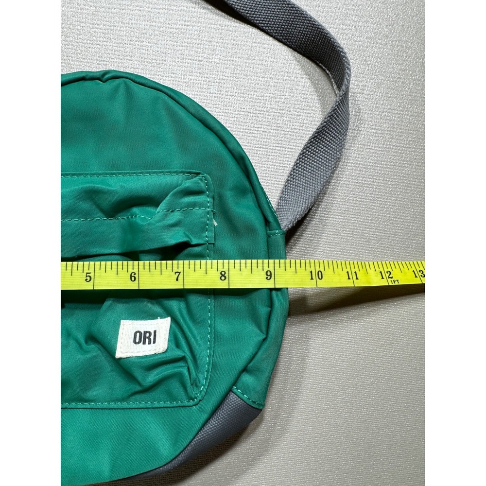 ORI London Bag Company Green Round Nylon Crossbody Bag Circular Quilted Small - Picture 3 of 9
